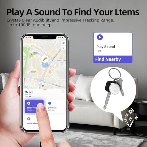 Tracker Tag, Smart Tag Works with Find My App (iOS Only), Keys Finder and Item Locator for Luggage, Backpack, Suitcases and More, Replaceable Battery, IP67 Waterproof Tracking Tags-5 Pack 3