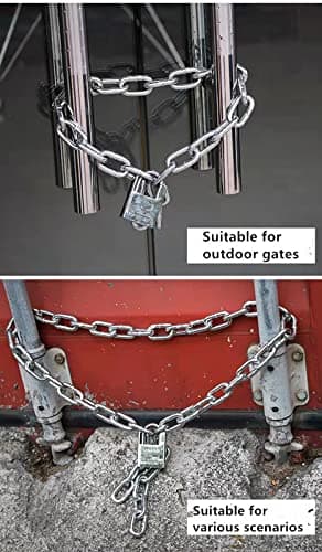Security Chain Lock,Bike Chain Lock, Premium Case-Hardened Security Chain ,Cannot Be Cut with Bolt Cutters Or Hand Tools, Ideal for Motorcycles, Bike, Generator, Gates ,Outdoor Furniture 6