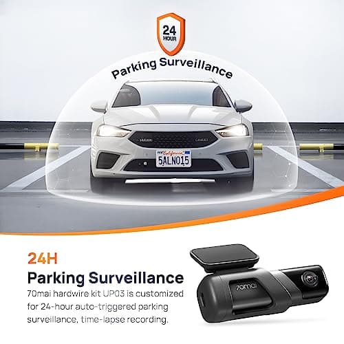 70mai Dash Cam M500, 2.7K Dash Cam Front, Dash Camera for Cars Built in eMMC 128GB, GPS, ADAS, Dashcam with HDR Night Vision,170° FOV, Parking Monitor, G-Sensor, Time-Lapse, App&WiFi, Voice Control 5