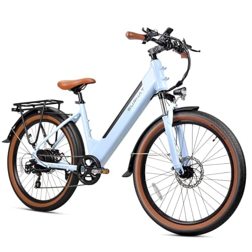 Electric Bike for Adults - Peak 850W 25MPH Motor 48V 12Ah Removable Battery Ebike, 26"x2.4" Step Through Electric Bicycle for Men Women, UL Certified Commuter E-Bike with 7-Speed & Dual Suspension