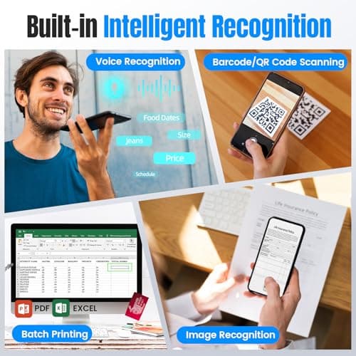 Itari 2025 Newly Upgraded Label Maker, M102 Label Maker Machine for Small Business, 2 Inch Label Printer for Address, Barcode, Price Tag, with 1 Roll Label, Black 5