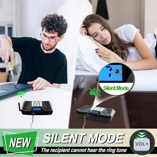 SANZUCO Intercoms Wireless for Home, Upgraded 5300ft Intercom 9 Channel 2 Code, Full Duplex Hands Free Talk Wireless Intercom System for Home Elderly Office with Auto Answer(6Packs, Black) 6