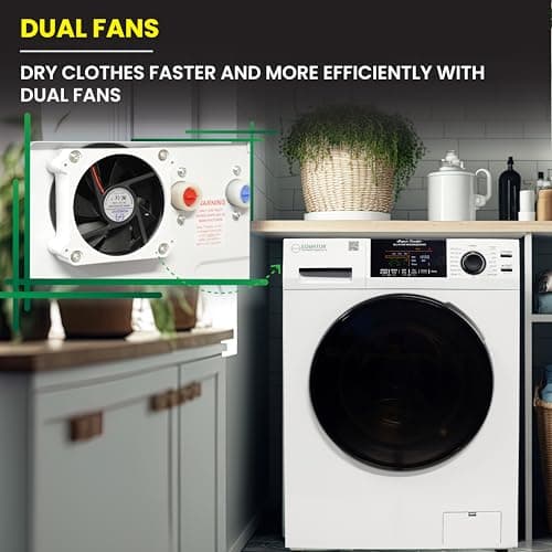 Equator All-in-One Washer Dryer VENTED-DRY 30% FASTER than Condense 15lb 110V in White 8