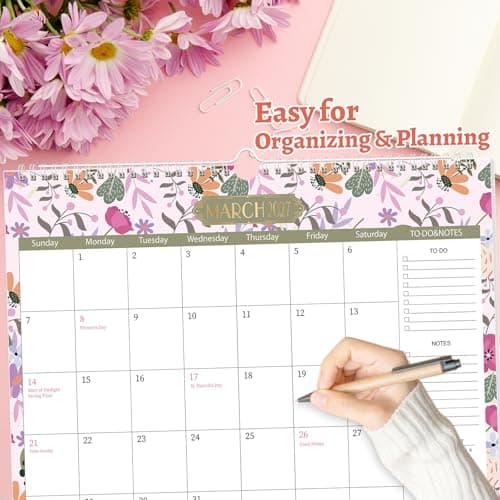 GuassLee Wall Calendar 2026-2027 from Jan. 2026 to Jun. 2027, 18-Month Paper Wall Planner with To-Do List and Notes for Office School Home Teacher Planning, 14” x 11.5” 5