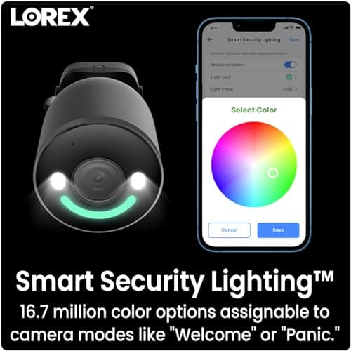 Lorex 4K 8MP Wi-Fi 6 Spotlight Security Camera | Indoor/Outdoor | Color Night Vision | Smart Motion Detection | 32GB Local Storage | 2-Way Talk | IP65 Rated | No Monthly Fees | Black 6