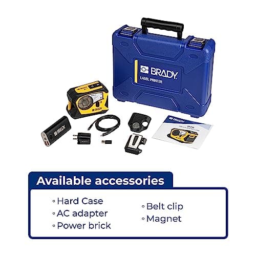 Brady M211 Portable Bluetooth Monochrome Label Printer, Yellow/Black 9