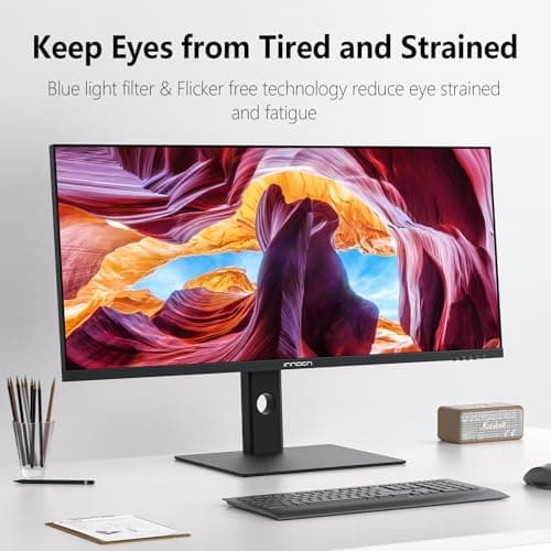 INNOCN 29" Ultrawide Monitor 100Hz 21:9 IPS WFHD 2560 x 1080P 99% sRGB HDMI Computer USB Type C 65W Laptop External Monitor, Height/Pivot Adjustable, Productivity, Wall Mountable, Black 5