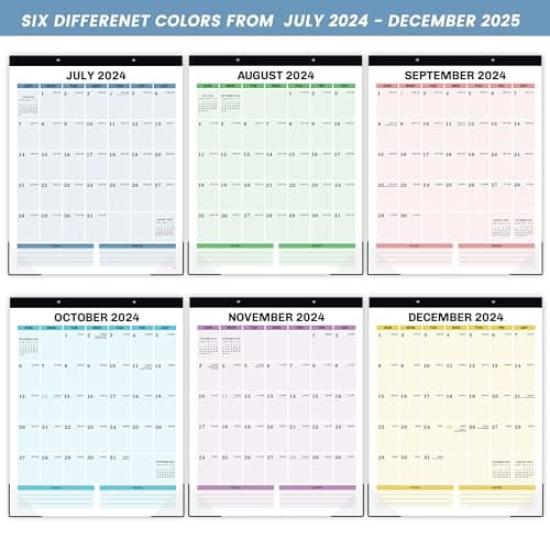 2024-2025 Magnetic Calendar for Fridge - Refrigerator Calendar 2024-2025, DEC. 2024 - DEC. 2025, 11.5"x 14.6", 18 Monthly Calendar 2024-2025 with Sturdy Magnet Stripe, Hanging Holes & Corner Protector 5