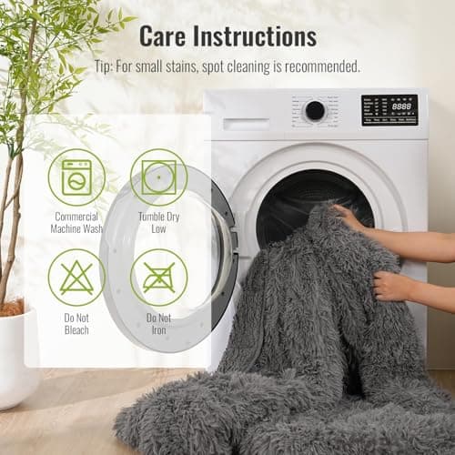 Uttermara Weighted Blanket Queen Size 15 Pounds for Adults, Sherpa Faux Fur Heavy Blanket for Couch Bed, Super Soft Plush Fleece & Cozy Sherpa Reverse, Luxury Long Fur Throw Blankets, 60" x 80", Gray 6