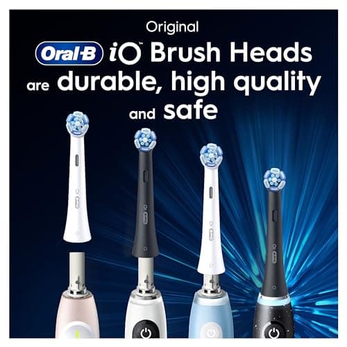 Oral-B iO Ultimate Clean Electric Toothbrush Head, Twisted & Angled Bristles for Deeper Plaque Removal, Pack of 2 Toothbrush Heads, Black 8