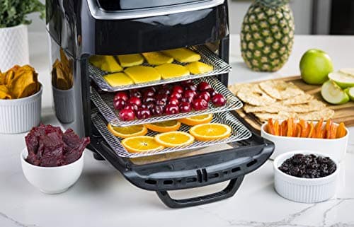 Aria 10 Qt. Touchscreen Air Fryer Oven with Premium Accessory Set and Recipe Book, Premium Black 7