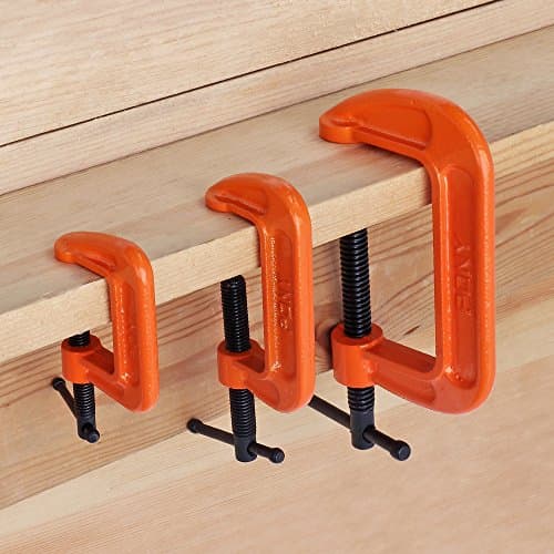 PONY Malleable Iron C-Clamp Set, 3-Piece, (1", 2", 3") 7