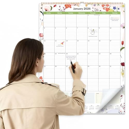 Large Wall Calendar 2026-2027, 22"x17", 18 Month Calendar from January 2026 to June 2027, Vertical Extra Large Calendar 2026 for Wall, 120GSM Paper Hanging Monthly Calendar for Office Family,Garden