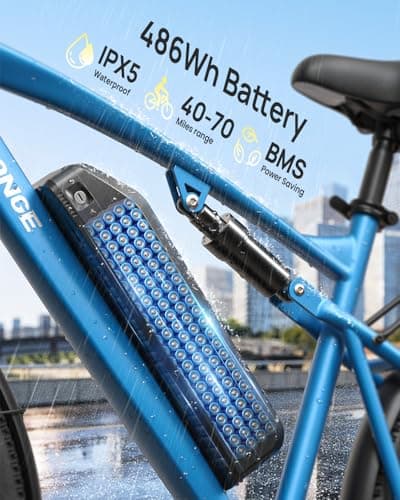 QRONGE Electric Bike for Adults, Full Suspension Ebike, 1000W Peak Motor 486Wh Battery, 28MPH(PAS Mode) Mountain Electric Bicycles, 7 Speed, 26'' Tire, Up to 70 Miles, Zephyr 5