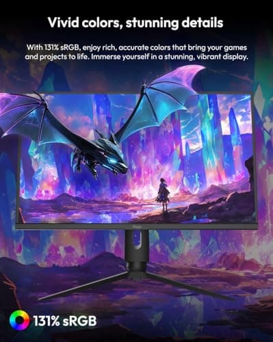 Pixio PX277 PRO 27 inch 165Hz Refresh Rate WQHD 1440p Resolution Fast IPS Panel 1ms GTG Response Time USB Type C Display Port and 65W Charging Adjustable Stand AMD FreeSync Premium HDR Gaming Monitor 6