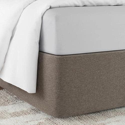 Standard Textile Circa Bed Wrap, Modern Bed Skirt Alternative with Bamboo Core, Smokey Quartz, Twin