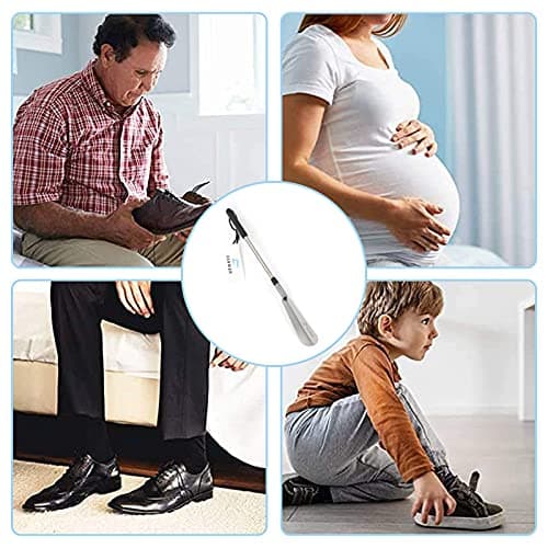 Fanwer Extendable Shoe Horn Long Handle for Seniors, Twist to Lock, 16" to 31"Adjustable, Stainless Steel Telescopic Shoehorn for Men Women, Metal Travel Shoe Horn, Shoe Helper Tool 9
