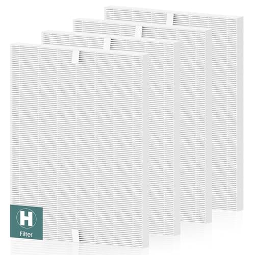 116130 Replacement Filter H for Winix 5500-2 AM80 Plasmawave Air Purifier, Includes 4 Pack True HEPA Filter