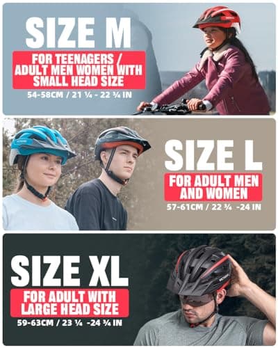 VICTGOAL Bike Helmet with USB Rechargeable Rear Light Detachable Magnetic Goggles Removable Sun Visor Mountain & Road Bicycle Helmets for Men Women Adult Cycling Helmets (L: 57-61 cm, Metal Blue) 6