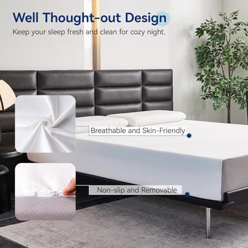 Amazon Basics Memory Foam Mattress, Soft Plush Feel, Breathable, 10 Inch, Twin, White/Grey 7