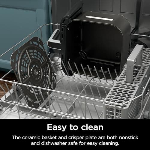 Ninja | Air Fryer | 6.5 QT Pro XL Capacity fits 9lbs of Wings | 6-in-1 Max Crisp, Air Fry, Roast, Bake, Reheat & Dehydrate | Nonstick Basket, Crisper Plate & Recipe Guide | Grey | AF181 9