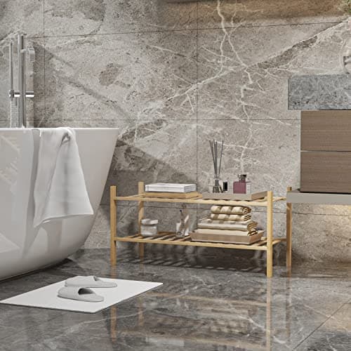 Z&L HOUSE 2-Tier Shoe Rack for Closet, Stackable Shoes Rack Organizer Free Standing Shoe Shelf for Entryway and Closet Hallway, Multifunctional Bamboo Rack in Different Combinations (2-Tier) 6