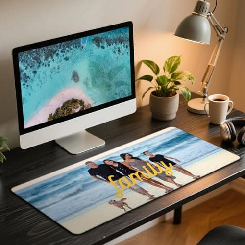 Personalized Mouse Pad Make Your Own Customized Large Gaming Mousepad Custom Mouse Mat for Office Dorm Personalised Gifts Presents for Boyfriend Girlfriend Dad Mom Child-35.5x15.8 in 5