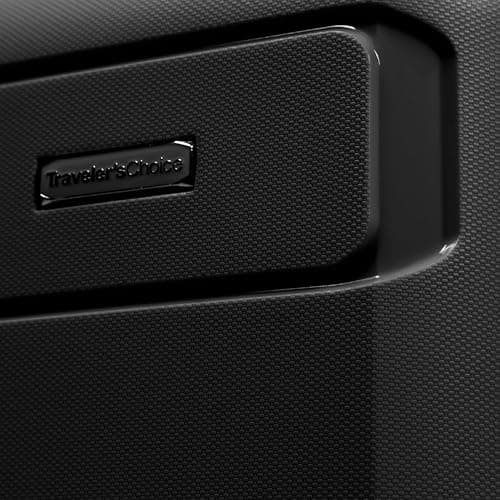 Traveler's Choice Pagosa Hardshell Expandable Luggage with Spinner Wheels, Black, 22-Inch Carry-on 10