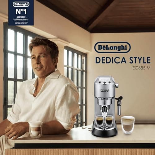 De'Longhi EC685M Dedica Deluxe Automatic Espresso Machine,35 oz, 1, Metallic 5