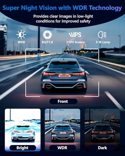 AI Dash Cam Front Rear Inside with Driver Monitor System, 360° Car Camera 4K, 4 Channel Camera for Cars Built-in WiFi GPS, Dashcam Free 128GB SD Card, Night Vision, 24H Parking Mode, Upgrade DMS V8Pro 8