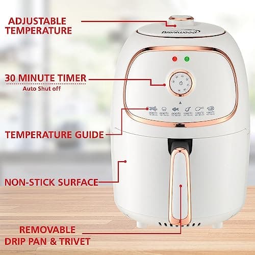 Brentwood AF-202W 2-Qt. 1,200-Watt Electric Air Fryer with Timer and Temperature Control (White) 6