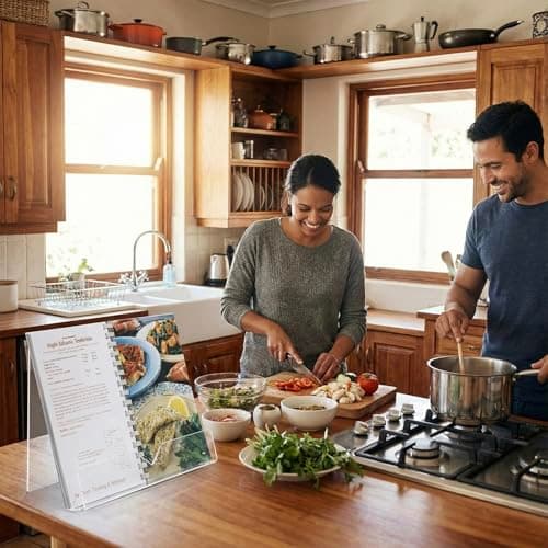 MyGift Cookbook Stand, Clear Cookbook Holder, Premium Acrylic Book Display Stand for Recipe Book/IPad/Tablet, Book Reding Holder for Coffee Table and Kitchen Counter 6