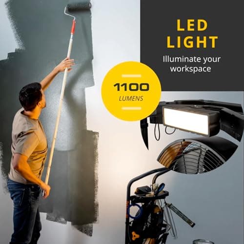 Mule 52000-01 300 lbs. Capacity Hand Truck 5-in-1 Mobile Workshop with Integrated 3-Speed Fan and LED Light 4