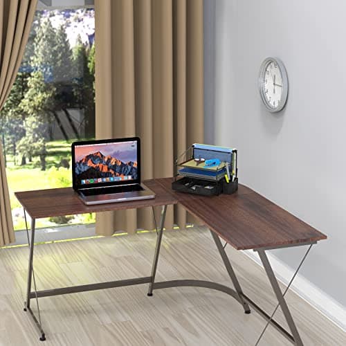 Simple Houseware 3-Tier Desk Organizer with Sliding Drawer, Hanging File Holder and Pen Holder Accessory, Black 5