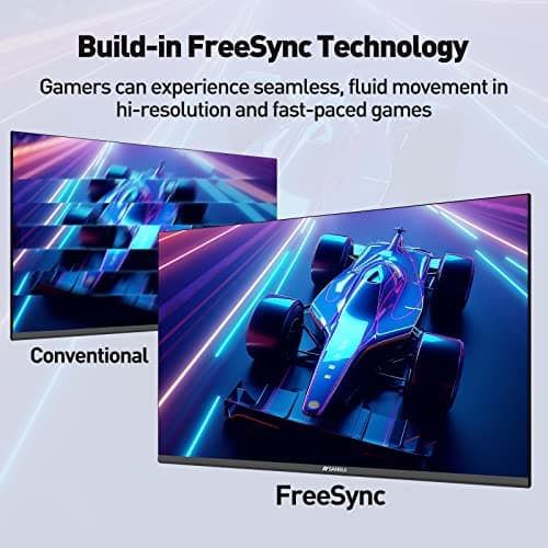 SANSUI Monitor 22 Inch IPS 75Hz FHD 1080P HDMI VGA Ports Computer Monitor Ultra-Thin Tilt Adjustable VESA Mount Compatible with Eye Comfort 178° Wide Viewing Angle for Game and Office 2