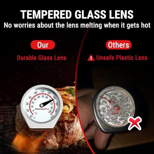 ThermoPro Dial Instant Read Meat Thermometer for Cooking, Grill Food Thermometer with Glass Lens, Portable Kitchen Thermometer with 5'' Stainless Steel Probe for Liquid, Steak, Turkey Temp Checking 3