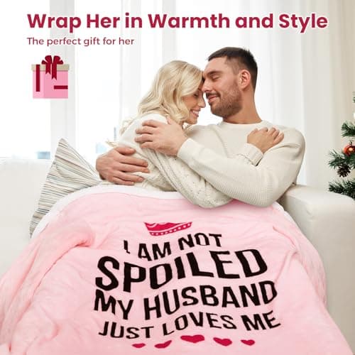 Wearable Heated Blanket for Women, Unique Christmas Birthday Gift for Wife, Electric Throw Blanket with Sleeves, Foot Pocket, Heated Robe for Mom, 3 Heat-Level & Timer, ETL Safe, Spoiled Wife, Pink 7