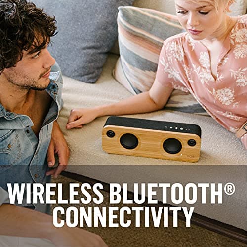 House of Marley Get Together Mini: Portable Speaker with Wireless Bluetooth Connectivity, 10 Hours of Indoor/Outdoor Playtime, and Sustainable Materials, Signature Black 7