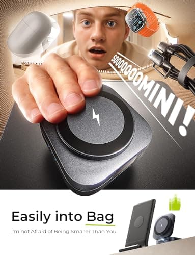 LISEN 3 in 1 Charging Station for Apple Magsafe Charger Travel Accessories, Wireless Charger 3 in 1 for iPhone 16 15 Pro Max Magsafe Accessories Charger for Airpods iWatch iPhone 12-16 Black 7