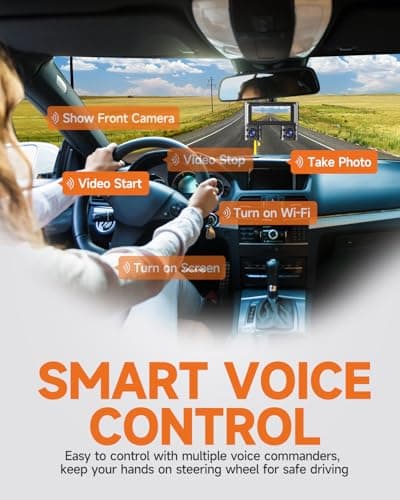 Dash Cam 360°, 4 Channel Camera for Cars Front and Rear Inside, 2K FHD Mini Dashcam, 5G WiFi, GPS, Free 64G Card, Voice Control, WDR, HDR, Night Vision, 24/7 Parking Mode(Upgraded Version V7PLUS) 7