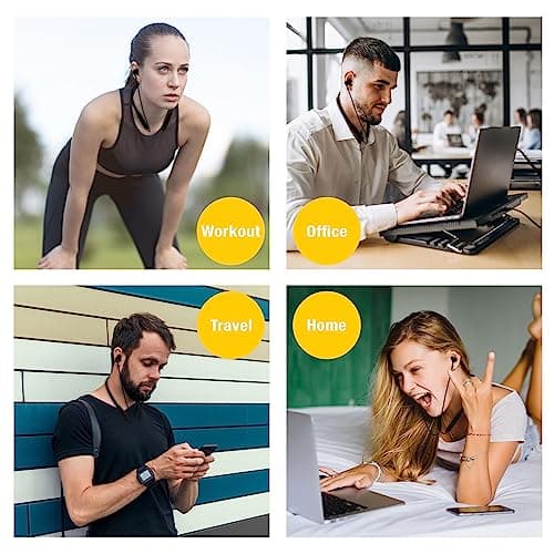 HomeSpot Neckband Wireless Earbuds aptX Low Latency Bluetooth 5.1 Headphones Qualcomm® CVC™ for Gym, Running, Gaming & Meeting Compatible with iPhone, Samsung Galaxy, Google 5
