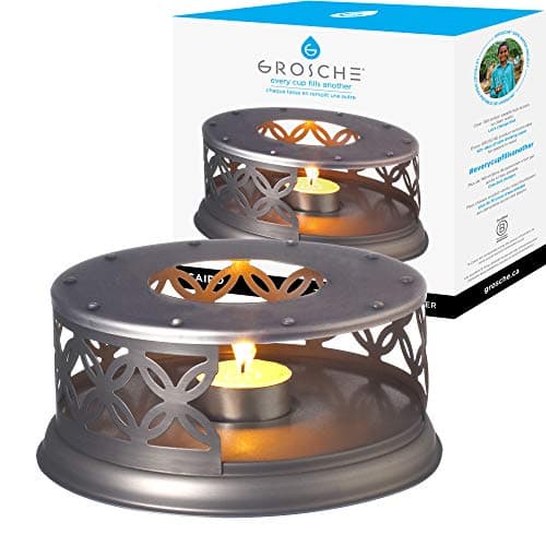 GROSCHE Cairo Premium Teapot Warmer - Tea Pot Warmer with Candle - Tea Warmers for Teapot - Food Warmer - Pot Warmer (Bronze)