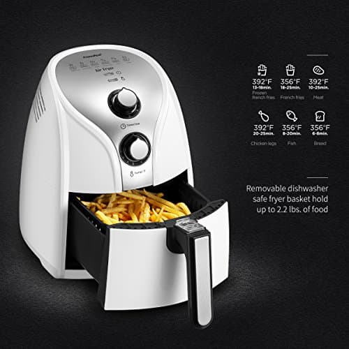COMFEE' MF-TN2501-White MFTN-2501W Air Fryer, 2.6Qt, 01.White 3