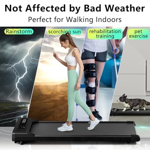 JURITS Walking Pad - Walking Pad Under Desk for Home & Office Walking Treadmill with Remote Control &LED Display for Runnning Walking and Jogging 6