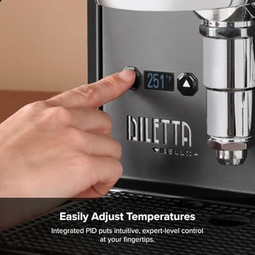 Diletta Bello+ Espresso Machine | E61 | PID Temperature Control | Shot Timer | Programmable Preinfusion | Handmade In Italy (Black) 9