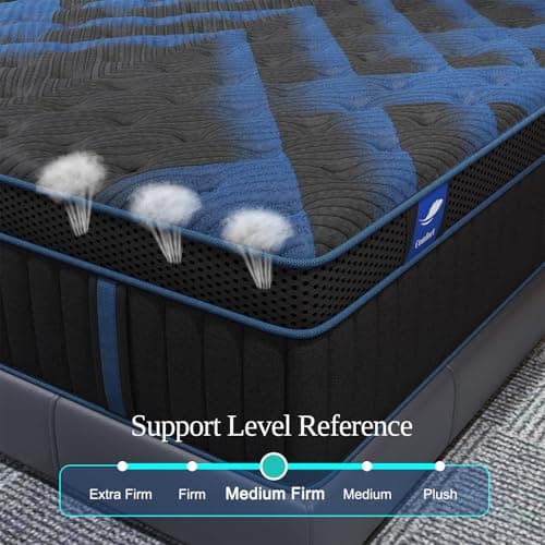 SYPIALNIA Queen Mattress 14 Inch, Hybrid Mattresses Medium Firm with Gel Memory Foam & Pocketed Coils, Motion Isolation, CertiPUR-US Certified, Pressure Relief for Silent Sleep 9