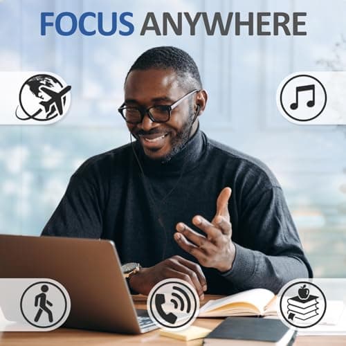 LUDOS FEROX Wired Earbuds in-Ear Headphones, 5 Year Warranty, Earphones with Microphone, Noise Isolation Corded for 3.5mm Jack Ear Buds for iPhone, Samsung, Computer, Laptop, Kids, School Students 7