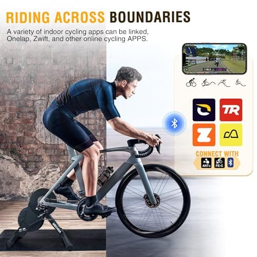 MAKELEN Smart Bike Trainer for Indoor Cycling - Compatible with 26-29" MTB & 700c Road Bikes, Shimano/SRAM 9-11 Speed, SRAM XDR 12 Speed, Adjustable Resistance & 15% Max Incline 7