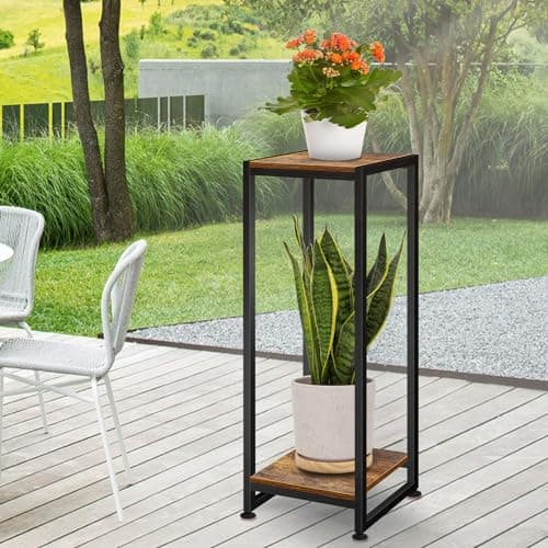 Lilybud--lily Plant Stand Indoor, 31.5'' Tall Wood Plant Stands Heavy Duty Pedestal Stand for Indoor Outdoor, Modern Corner Flower Stand for Patio, Living Room, Balcony 5