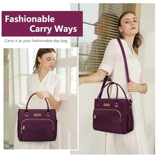 MIYCOO Lunch Bag Lunch Box Women - Leakproof Insulated Lunch Cooler Bag for Women - Large Lunch Tote Bags Adults, Purple 5